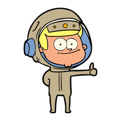 happy astronaut cartoon