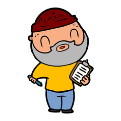 cartoon bearded man