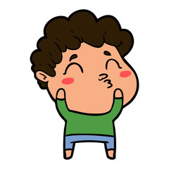 cartoon man pouting
