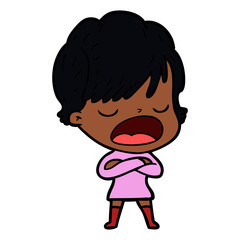 Obraz premium cartoon woman talking