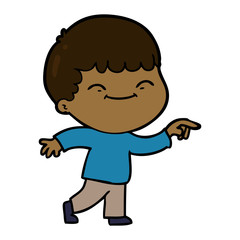 cartoon smiling boy