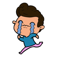 cartoon man crying