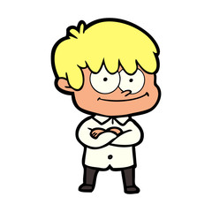 happy cartoon man