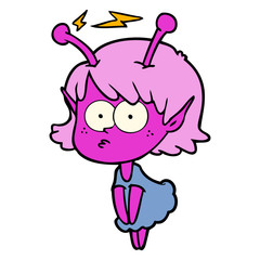 cartoon alien girl