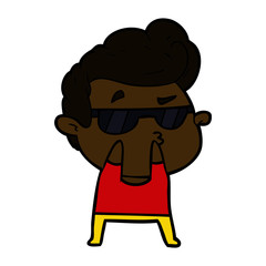cartoon cool guy