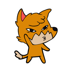 clever cartoon fox