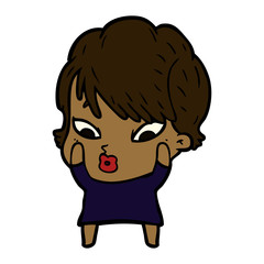 cartoon woman