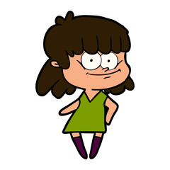 cartoon smiling woman