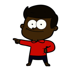cartoon happy man