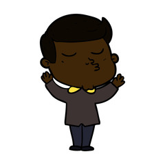 Fototapeta premium cartoon model guy pouting