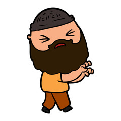 cartoon man with beard