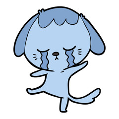 Obraz premium cartoon dog crying