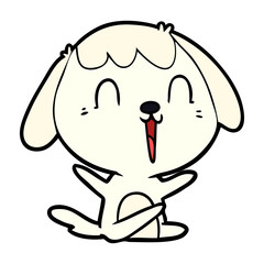 cute cartoon dog crying