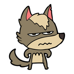 Fototapeta premium cartoon annoyed wolf