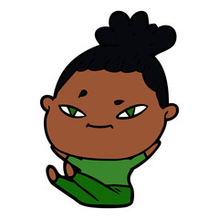 cartoon woman