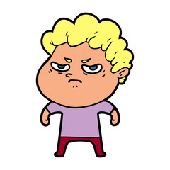 cartoon angry man