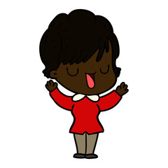 cartoon woman talking