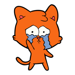 cartoon crying cat