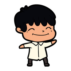 cartoon happy boy
