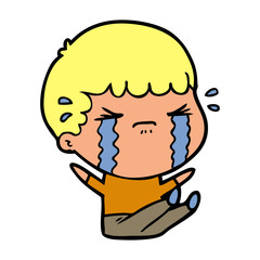 cartoon man crying