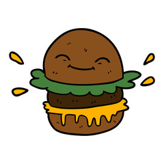 cartoon fast food burger