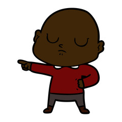 cartoon bald man