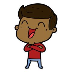 cartoon man laughing