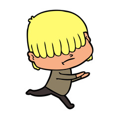 cartoon boy with untidy hair