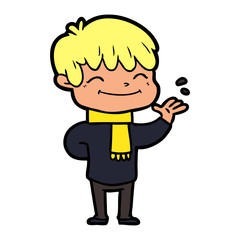 cartoon happy boy