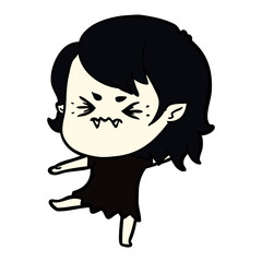 annoyed cartoon vampire girl