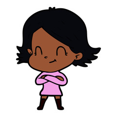 cartoon friendly girl