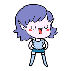 cartoon elf girl