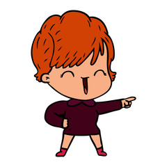 cartoon laughing woman