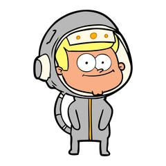 happy astronaut cartoon