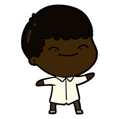 Obraz premium cartoon happy boy