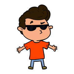 cartoon cool guy