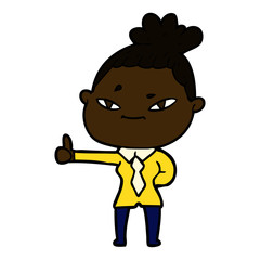 cartoon woman