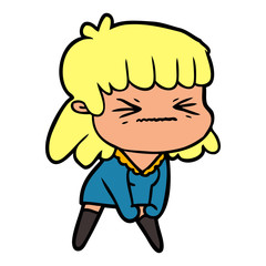 cartoon angry girl