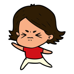 cartoon angry girl