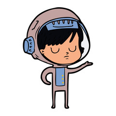 cartoon astronaut woman