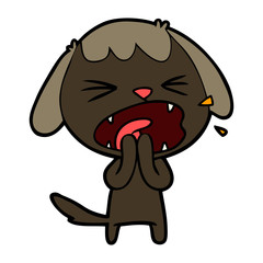 cute cartoon dog barking