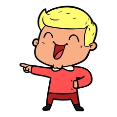 Obraz premium cartoon man laughing