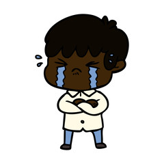 crying boy cartoon