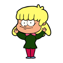 cartoon smiling woman