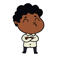 Obraz premium cartoon man pouting