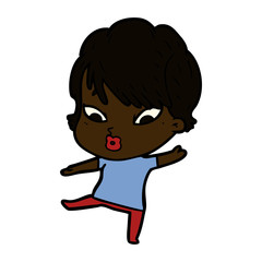cartoon woman
