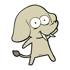 happy cartoon elephant