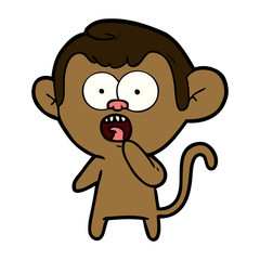 cartoon shocked monkey