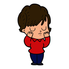 cartoon woman