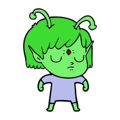 cartoon alien girl